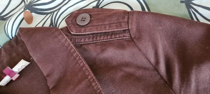 Veste en jean marron cintrée pour femme taille S - photo numéro 2