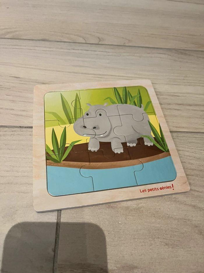 Puzzle hippopotame en bois les petits génies