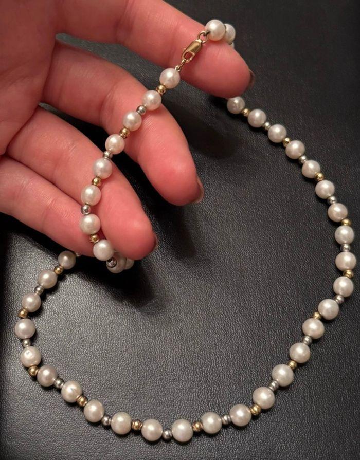 Collier perles or 18 carats - photo numéro 3