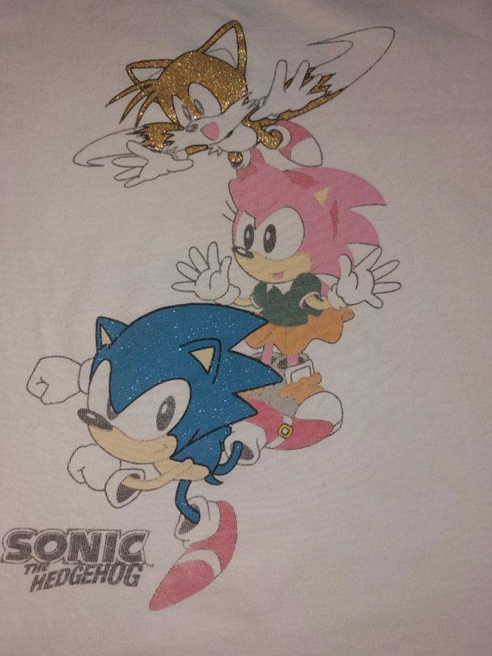 T shirt mixte Sonic et Amy 6 ans - photo numéro 2