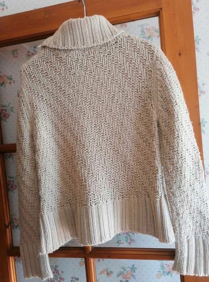 Pull chaud  hiver irlandais 
En  maille 
Beige  vintage - photo numéro 2