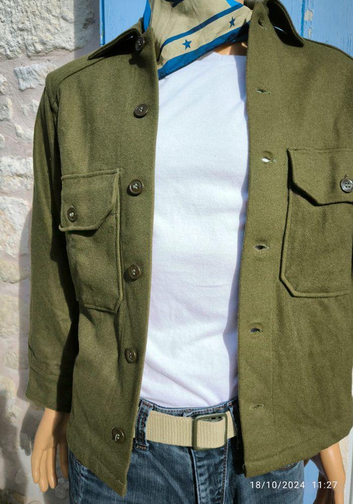 Chemise en laine militaire américaine OG 108 taille XS/S - photo numéro 1