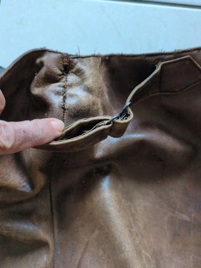 Pièce unique ! Pantalon en cuir fait main 40 - photo numéro 10