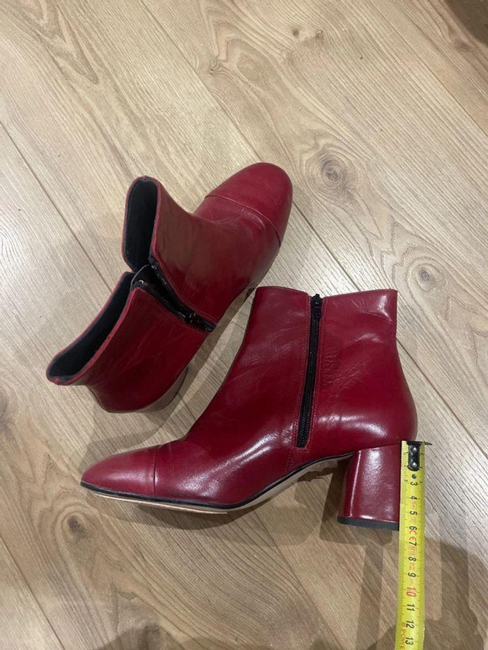 Bottines cuir bordeaux - photo numéro 8