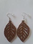 Paire de boucles d'oreilles feuilles