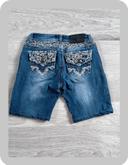 🩳 Short vintage brodé en jean  Bleu Taille XXS 🩳