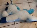 Grande peluche licorne bleu