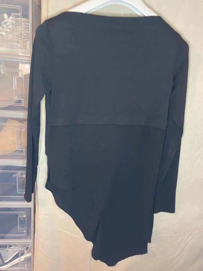 blouse noir asymétrique zara - photo numéro 3