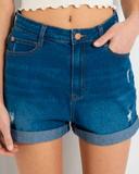 Short  en jean  bleu