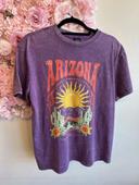 T-shirt lila imprimé "Arizona" taille XS loose