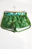 Neuf short vert Adidas motifs aquarelle recouvert de tissus mesh (filet) ton sur ton - taille S