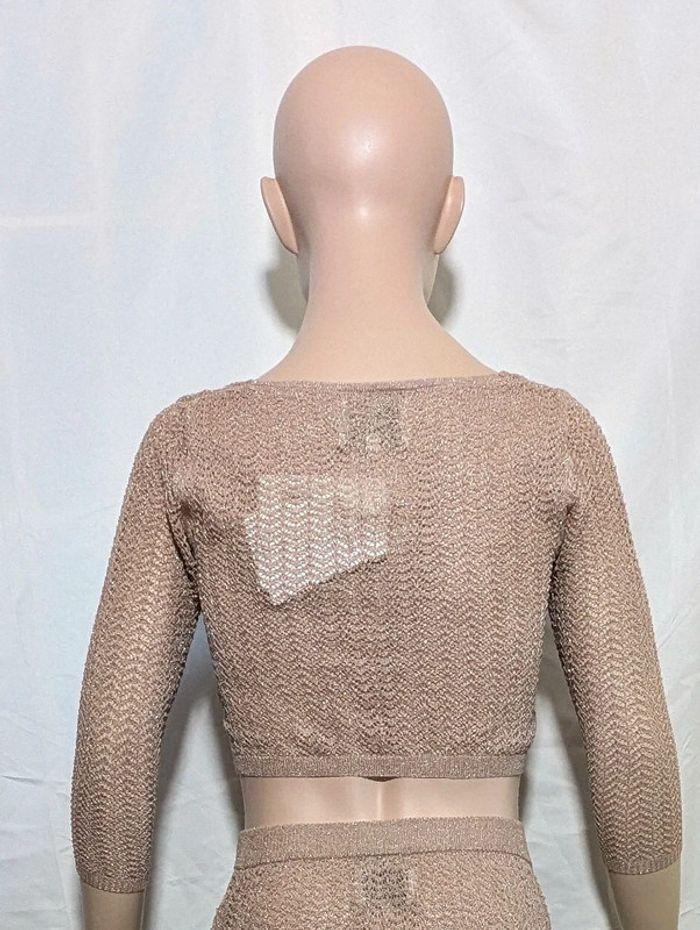 Tops courts crochet manche longue Cardigan shany beige Antik Batik taille 34/36 - photo numéro 2