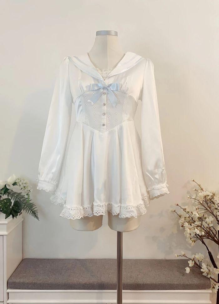 Dress Robe style Blue Marin Navy Lolita Cosplay Cute Kawaii - photo numéro 7