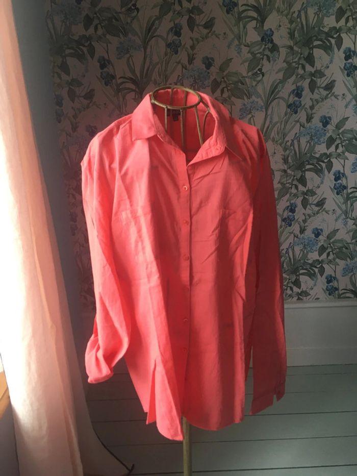 Chemise Caroll fine rouge coton - photo numéro 1