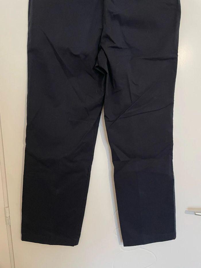 Pantalon chino bleu marine taille haute coupe droite m.e.n.s. Heinecke & Klaproth taille 44 - photo numéro 7