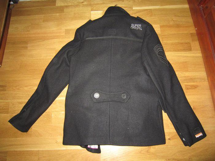 manteau noir en laine "superdry" impeccable XL - photo numéro 3