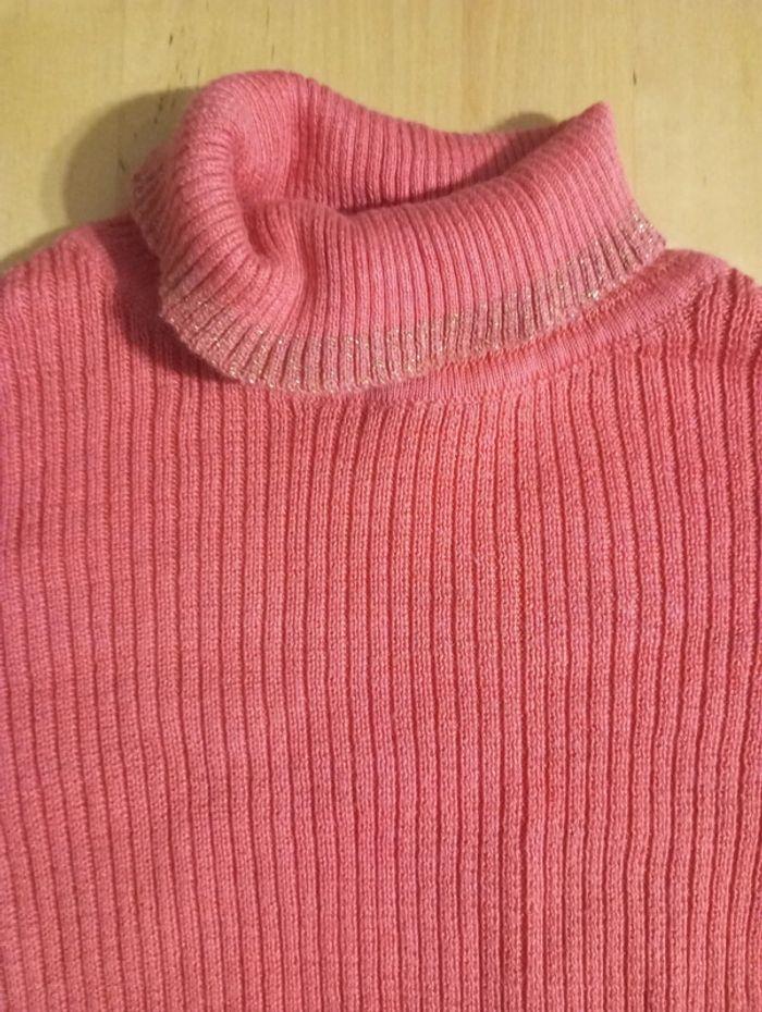 Pull col roulé rose - photo numéro 4