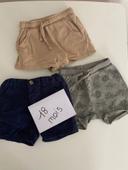 Lot short garçon 18mois