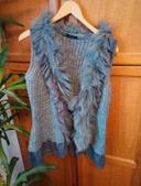 Gilet/ chaleco /  blazer caridgan en  maille  sans  manches  irlandais
Vintage I.code  y2k