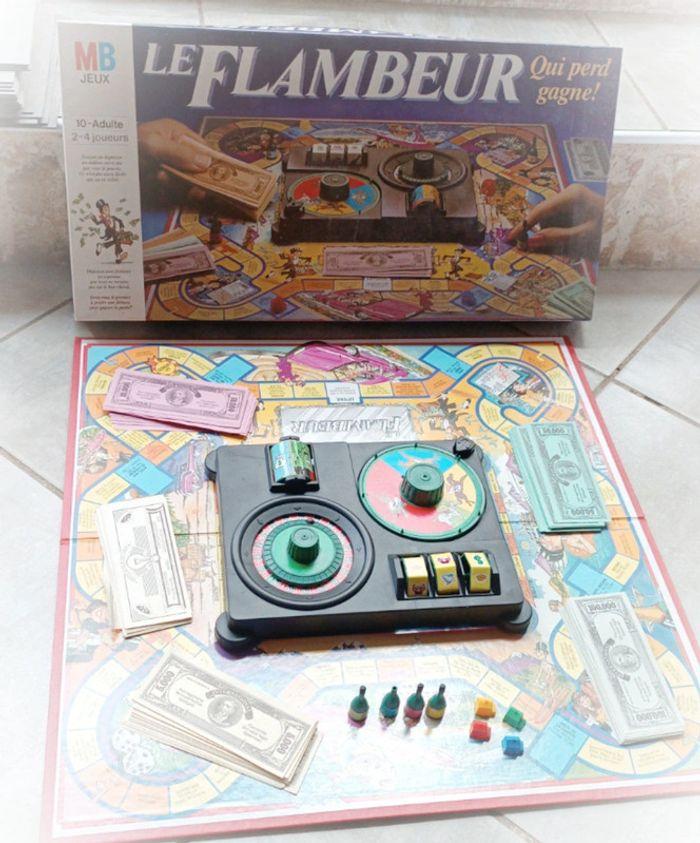 Jeu société plateau stratégie argent le flambeur mb ancien vintage roulette qui perd gagne - photo numéro 1