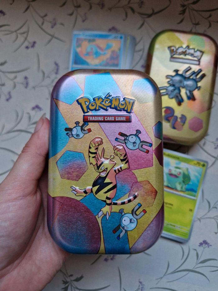 Lot 2 mini tins + carte sans doubles pokemon - photo numéro 2