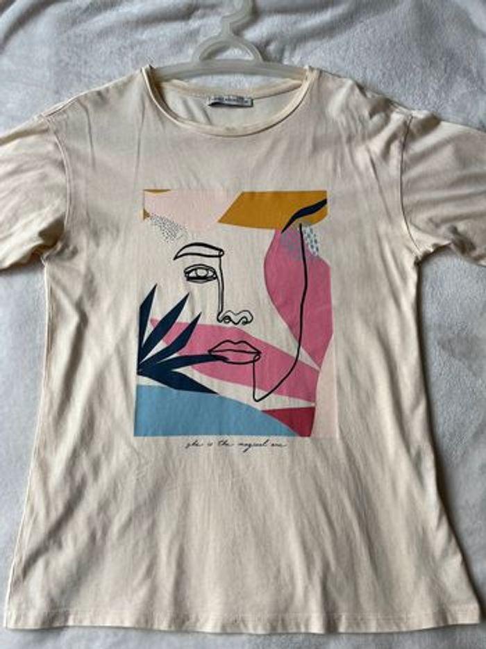 Tee-shirt femme imprimé taille XS - photo numéro 2