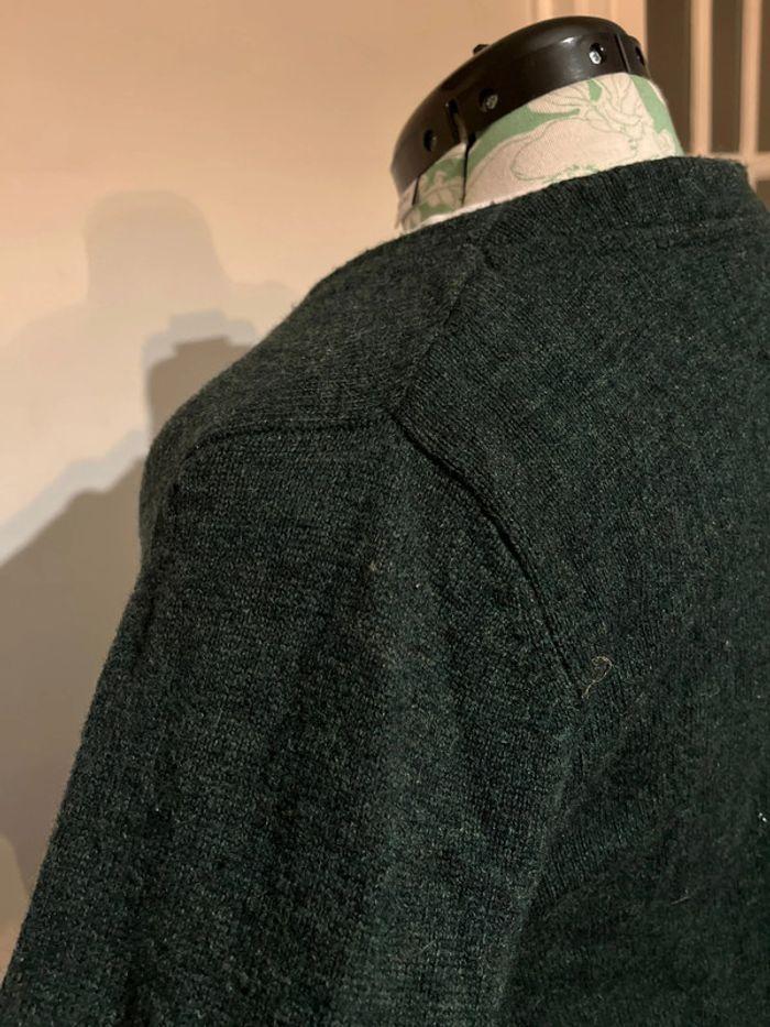 Gilet vert avec boutons / cardigan laine - photo numéro 5