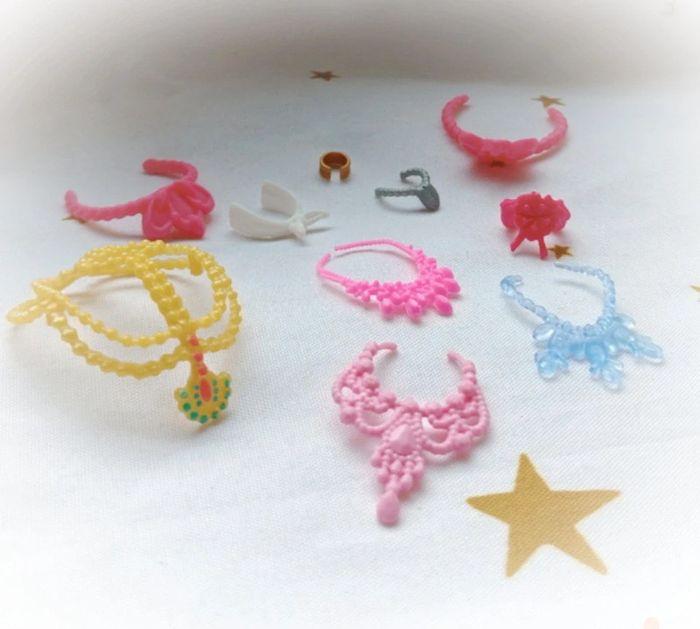 Accessoires accessories Pony poney barbie petshop couronne collier tiara rose or doré cheval - photo numéro 1