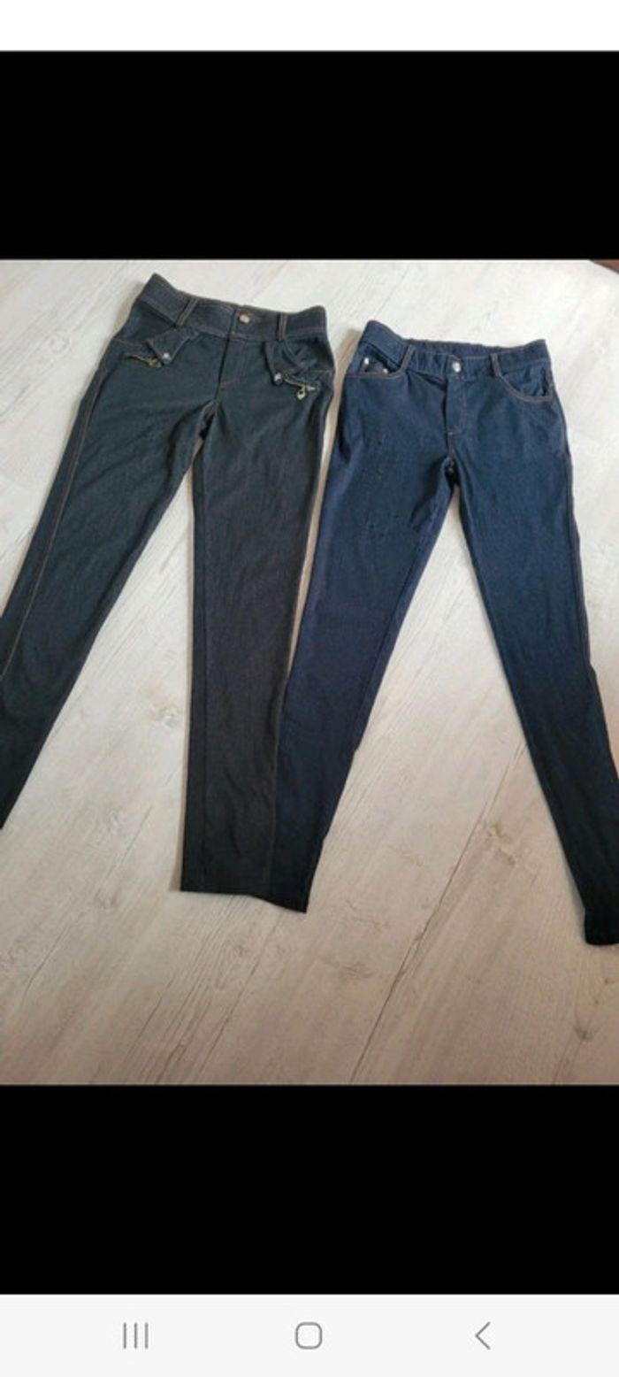 Pantalon femme le lot de 2 jeggins taille M - photo numéro 4