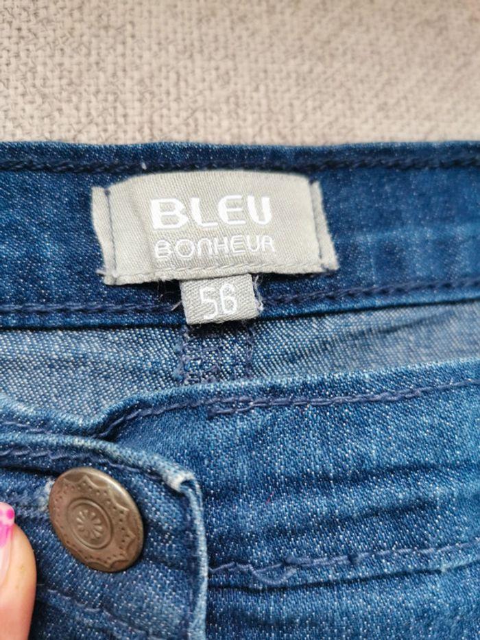 Lot de 2 jupes  en jeans femme taille 56 8XL blancheporte bleu bonheur - photo numéro 5