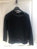 Pull bi matière noir camaïeu taille 1