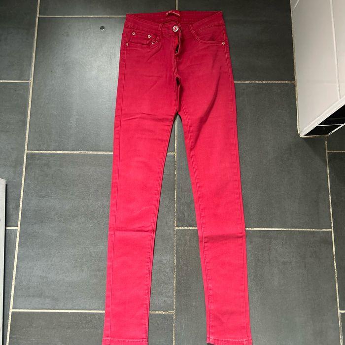 Pantalon slim rouge - photo numéro 1