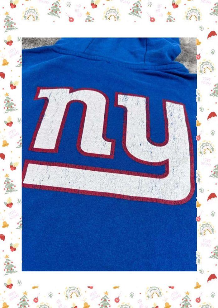 👕 Sweat à capuche Veste University Rare Vintage y2k 90s 2000s New York Giants bleu Taille S 👕 - photo numéro 12