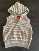 Pull sans manche à capuche tissaia garçon 6 mois