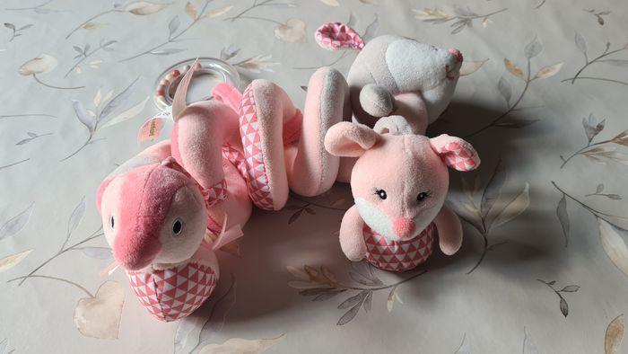 Doudou spirale souris (rose ,blanc, gris) - photo numéro 4