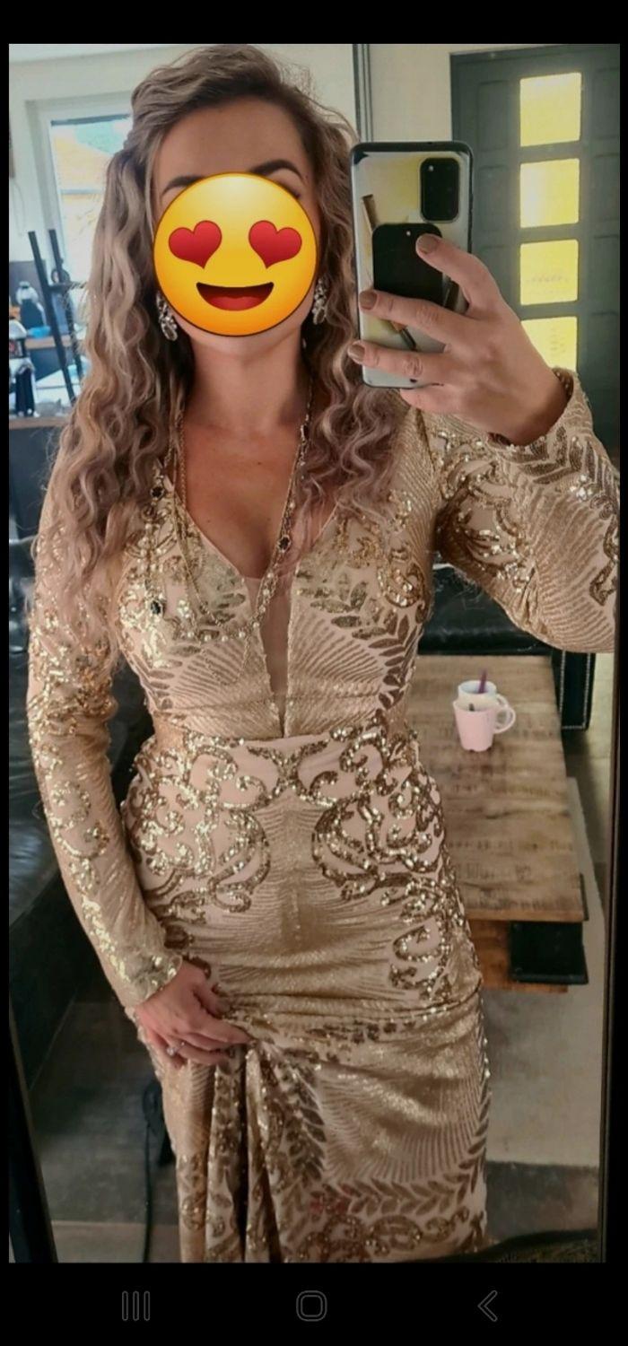 Robe de soiree dorée - photo numéro 1