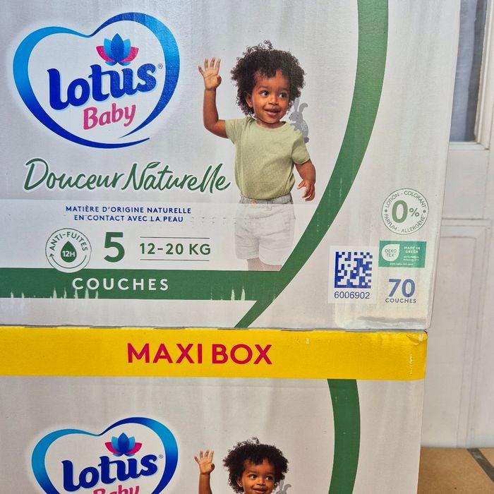 Lot 2 cartons Lotus Baby Taille 5 : 140 Couches - photo numéro 3