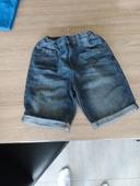 Short jeans bleu garçon