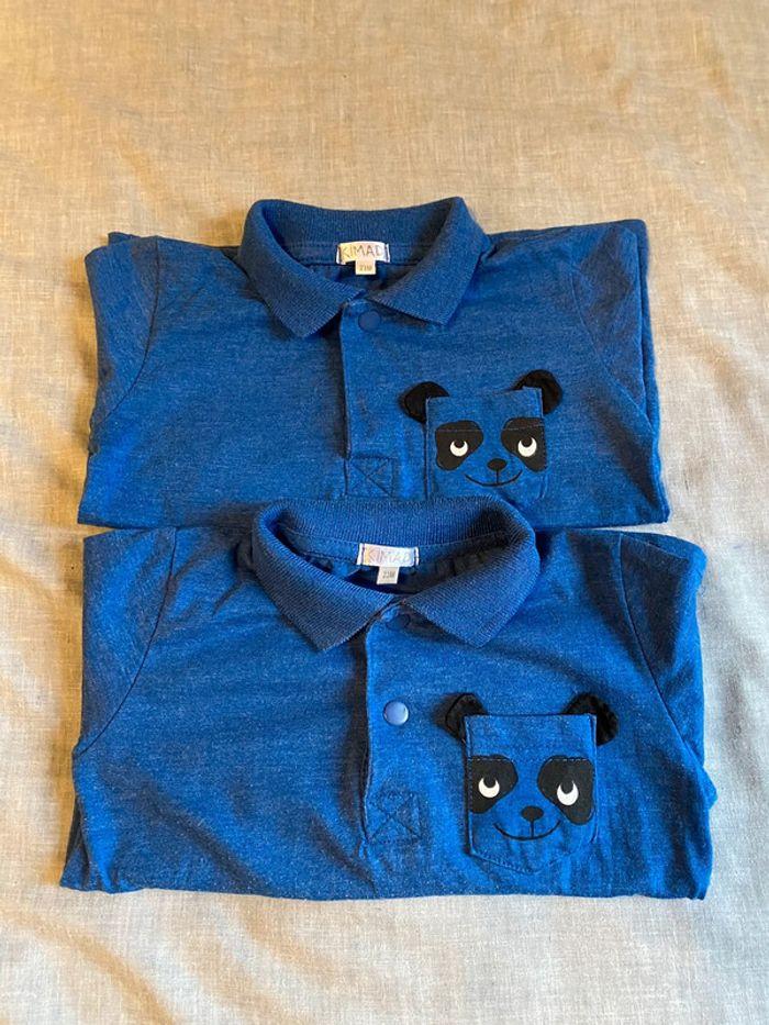 💙 Lot de 2 Tee-shirt/ polo manches longues panda 23 mois  💙 - photo numéro 2