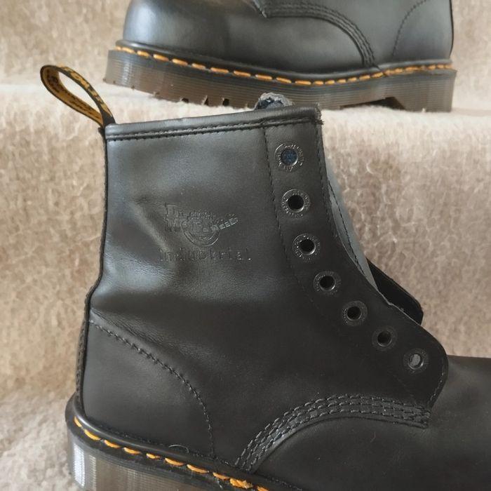 90's dm Dr.martens industriel coqué cuir noir , très bonne état taille 37 UK 4 - photo numéro 2