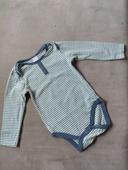 Body rayé bleu basic for baby 6 mois