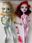 Lot de deux Poupées Monster High nues