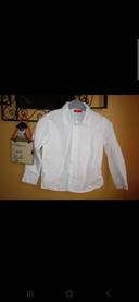 Chemise blanche tissaia 3 ans manche longue