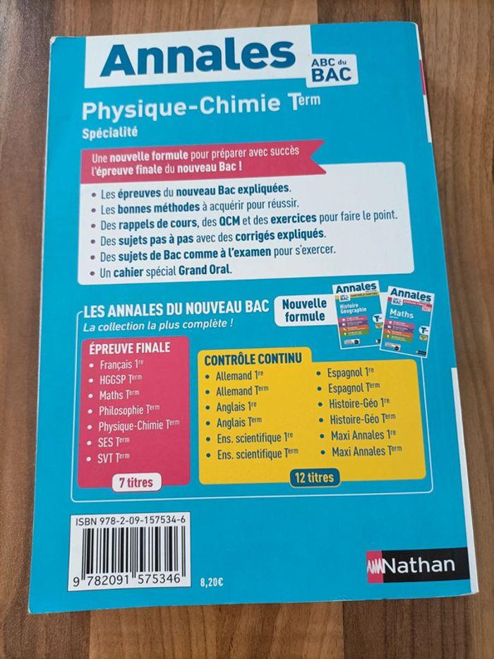 Livre annale bac général physique chimie - photo numéro 4