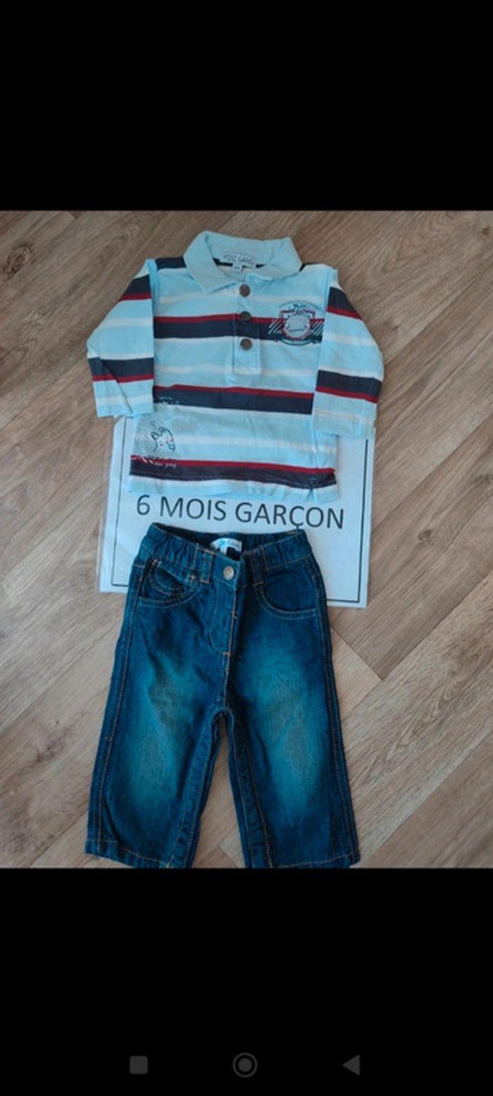 Polo + jeans 6 mois - photo numéro 1