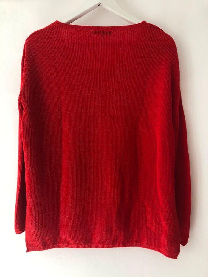 Pull maille rouge Anna Karel taille S - photo numéro 2