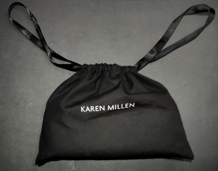 Sac clutch minaudière dentelle satin noir karen millen comme neuf - photo numéro 17