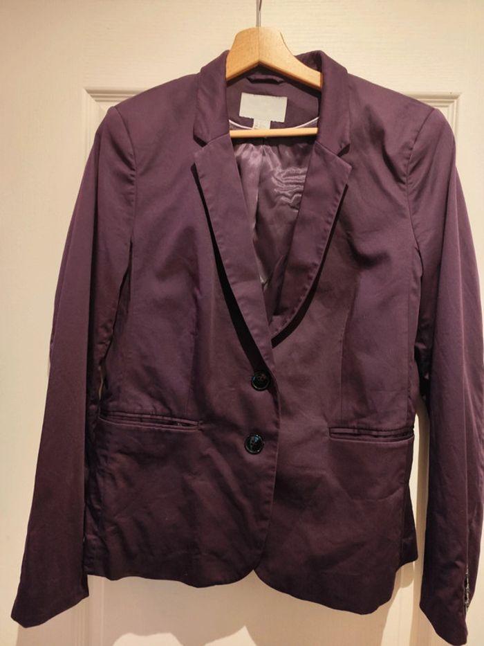 Veste H&M aubergine 42 - photo numéro 2