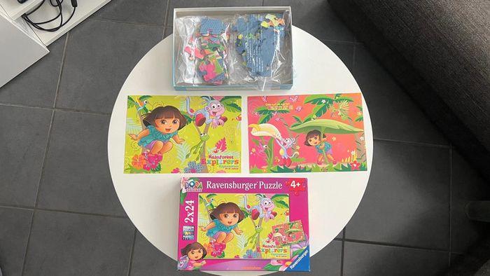 Puzzle dora l’exploratrice 2x24 pièces 4 ans été plus parfait état - photo numéro 3