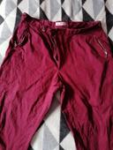 Pantacourt femme bordeaux taille 50 Anne Weyburn